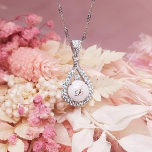 Mon or blanc - Collier avec ou sans lait maternel – bijou artisanal Douce Symbiose