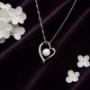 Mon précieux coeur perlé - Collier lait maternel résiné ou en poudre