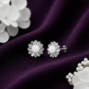 Boucles fleurs lactées - Au lait maternel résiné ou en poudre