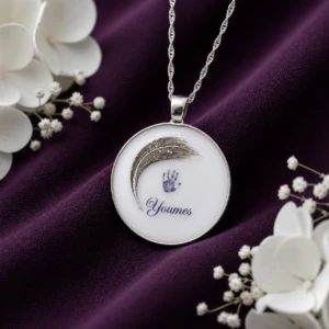 Médaillon plume (Collier ou Bracelet)