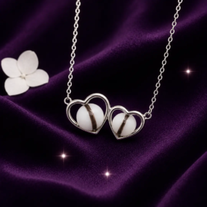 Lait 2 coeurs - Collier avec ou sans lait maternel