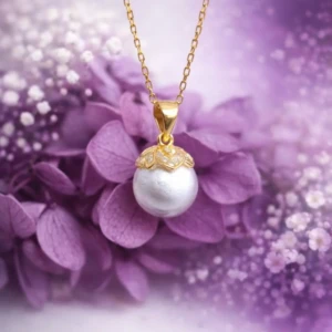 Bijou Lait'ternel artisanal en lait maternel résiné blanc sur fond blanc