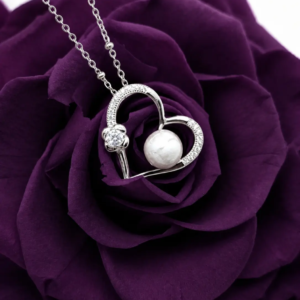 Collier Coeur Eternel - Collier lait maternel résiné ou poudre