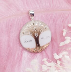 Bague en résine de lait maternel artisanale fait main Douce Symbiose