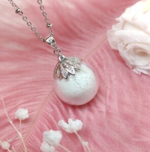 Collier perles en lait maternel artisanal fait main Douce Symbiose