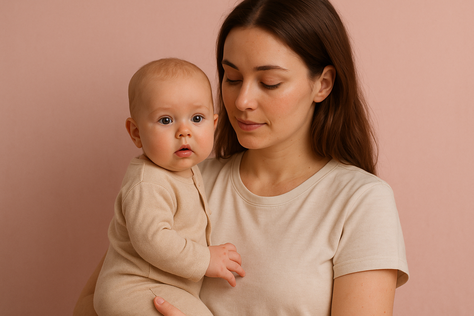 Une maman et son bébé dans les bras