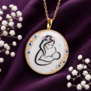 Médaillon La tétée (Collier ou Bracelet) - Lait Maternel