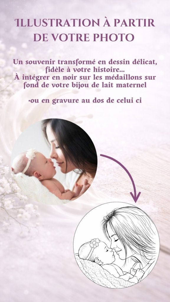 Inclusion possible dans un bijou au lait maternel Douce Symbiose - planche 21
