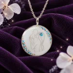 Collier Maman & Moi – Bijou souvenir au lait maternel